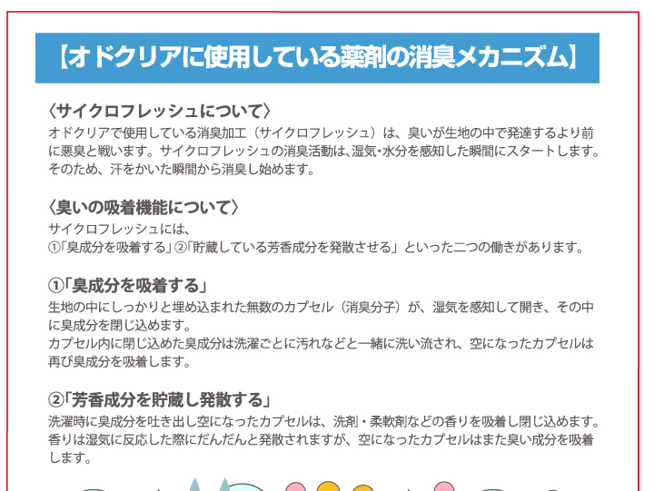 オドクリアの消臭方法の種類・分類